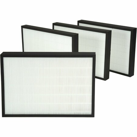 GLOBAL INDUSTRIAL Replacement HEPA Filter for Commercial Air Purifier 604153, 4PK 604155